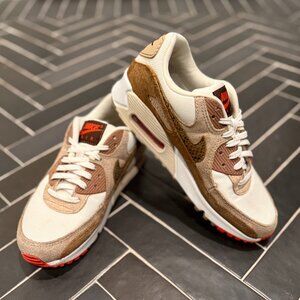 Nike Air Max 90 AMD Brown Snakeskin Womens Size 9.5
